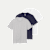 Men's Pima Cotton Crew Neck T-Shirt 3-Pack - Navy Bright White Mix L [8525]