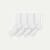 Women's Ruffle Rib Half Calf Sock 4-Pack - White