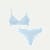 No Show Plunge Bralette + Thong - Glacier Blue L