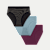 Women's Seamless Brief 3-Pack - Fog Stripe Fig Mix L