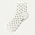 Ruffle Rib Quarter Socks - White Polka Dot L [11328]