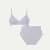 Women's No Show Plunge Bralette + High Rise Brief - Nimbus Grey L