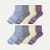 Women's Merino Wool Blend Quarter Sock 8-Pack - Plum Shadow Mix L