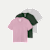 Women's Pima Cotton Crew Neck T-Shirt 3-Pack - Grey Mauve Elm Mix L