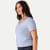 Women's Pima Cotton V-Neck T-Shirt - Skysail Blue WO1 [8738]