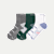 Golf Quarter Socks - Grey Green Mix L [11224]