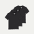 Women's Pima Cotton Slim Crew T-Shirt 3-Pack - Black L