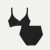 Women’s No Show Plunge Bralette + High Rise Brief - Black