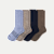 Men's Marl Calf Socks 4-Pack - birch blue mix L [10491]
