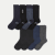 Men's Dress Calf Sock 8-Pack - Steel Blue Mix