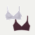 Women's No Show Plunge Bralette 2-Pack - Nimbus Grey x All Spice L