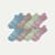 Women's Merino Wool Blend Ankle Sock 8-Pack - Aqua Peony Mix L