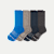 Merino Wool Blend Calf Socks - Pebble Birch Mix L [10503]