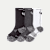 Men's Running Calf Sock 3-Pack - white-charcoal-black-bee - 49