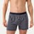 Men's Soft Flex Slim Boxer Short - MIDNIGHT NAVY / STARGAZE STRIPE MO1 [8968]