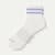 Vintage Stripes Quarter Socks - Soft White / Dawn Blue L [9006] 