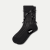 Lightweight Bow Half Calf Socks - black L [10513]