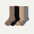Merino Modern Rib Calf Socks - grey taupe mix L [10591]