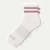 Women's Vintage Stripes Quarter Socks - dried rose L [9006]