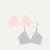 Women's Seamless Triangle Bralette 2-Pack - Blush x Varsity Grey Heather L