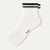 Open Knit Quarter Socks - White L [10427]