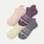 Women's Merino Wool Blend Ankle Sock 4-Pack - apricot plum mix L [9858]