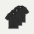 Women's Pima Cotton Crew Neck T-Shirt 3-Pack - Black L
