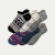 Men's Holiday Ankle Socks Sapphire Black Mix 6-Pack L