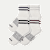 Vintage Stripes Quarter Sock 4-Pack - mixed white L [10381]