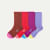 Youth Pointelle Calf Sock 4-Pack - red iris mix