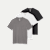 Men's Pima Cotton Pocket Crew Neck T-Shirt 3-Pack - Boulder White Black Mix L
