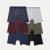 Men's Cotton Modal Blend Boxer Brief 6" 6-Pack - Slate Green Burgundy Core Mix L