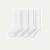 Modern Rib Calf Sock 4-Pack - White