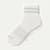 Vintage Stripes Quarter Socks - Soft White / Varsity Grey Heather L [9007] 