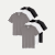 Men's Pima Cotton V-Neck T-Shirt 6-Pack - Boulder White Black Mix L