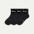 Women's Ruffle Athletic Quarter Sock 3-Pack - black mix L