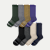 Men's Merino Wool Blend Calf Sock 8-Pack - Dark Elm Dark Mix L