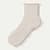 Ruffle Rib Quarter Socks - sand heather L [10500]