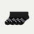 Youth Solids Quarter Sock 4-pack - black L [10016]