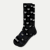 Merino Wool Blend Calf Socks - Black Bow L [10040]