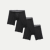 Men's Active Flyless Boxer Brief Black Solid 3-Pack L