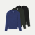 Men's Merino Wool Blend Crew Neck Long Sleeve T-Shirt 3-Pack - Moon Elm Black Mix L