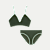 Women's Seamless Triangle Bralette + Bikini - Dark Elm L
