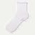 Scallop Cuff Quarter Socks - White L [8837]