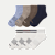 Men's Quarter Sock 8-Pack - Navy Stripe Mix L