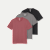 Men's Pima Cotton Slim Crew Neck T-Shirt 3-Pack - Black Boulder Berry Mix L