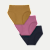 Women's Super Soft Brief 3-Pack - Purple Ochre Navy Canteen Mix L