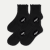 Women's Lightweight Frilly Quarter 4-Pack - Black L