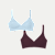 Women's No Show Plunge Bralette 2-Pack - Glacier Blue x All Spice L