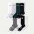 Men's All Sport Calf Sock 8-Pack - Forest Grey Mix L